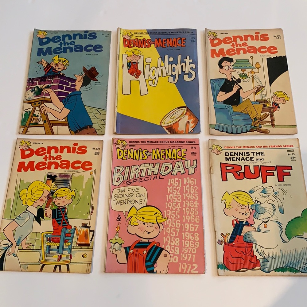 Vintage 1970-1972 Dennis the Menace Comic Books